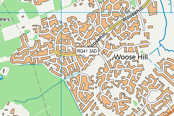 RG41 3AD map - OS VectorMap District (Ordnance Survey)