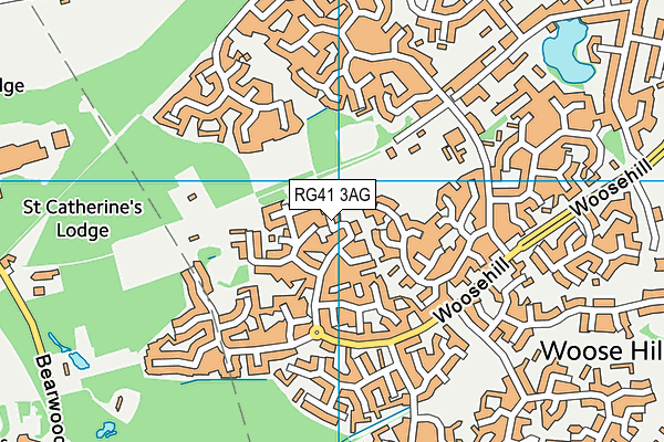 RG41 3AG map - OS VectorMap District (Ordnance Survey)