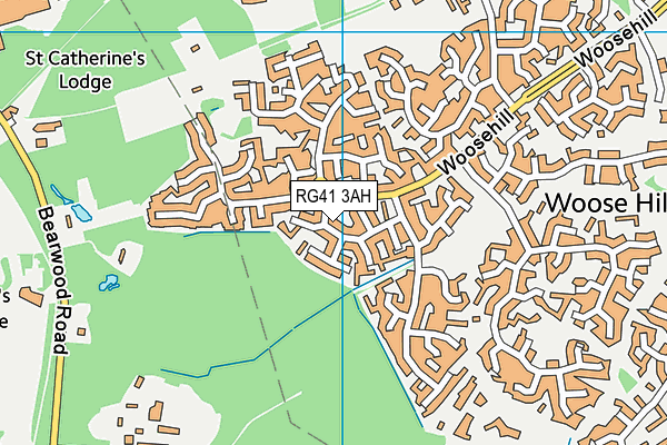 RG41 3AH map - OS VectorMap District (Ordnance Survey)
