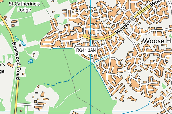 RG41 3AN map - OS VectorMap District (Ordnance Survey)