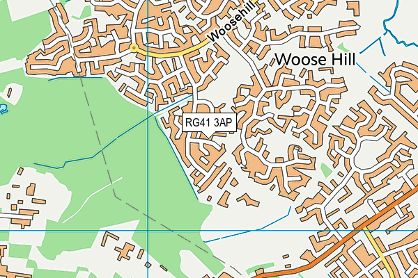 RG41 3AP map - OS VectorMap District (Ordnance Survey)