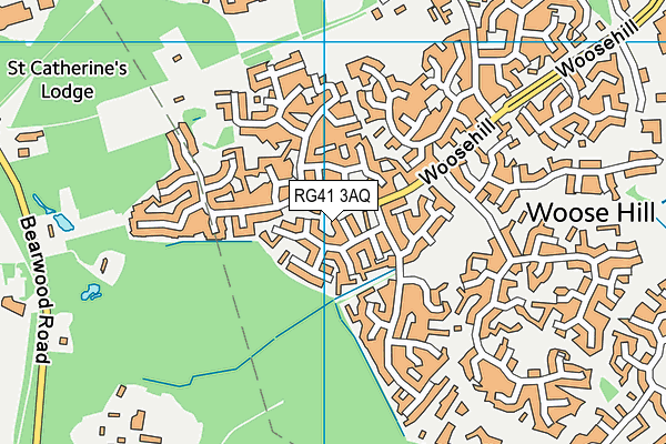 RG41 3AQ map - OS VectorMap District (Ordnance Survey)