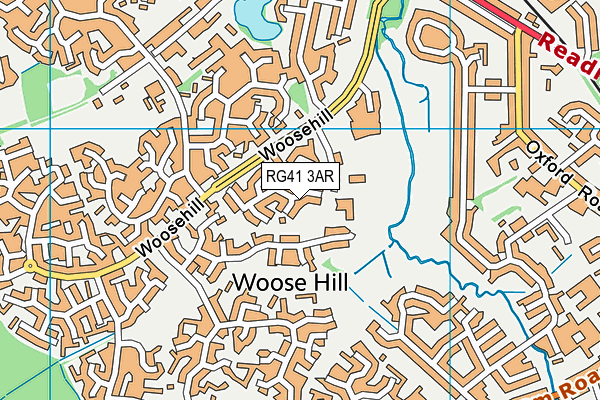 RG41 3AR map - OS VectorMap District (Ordnance Survey)