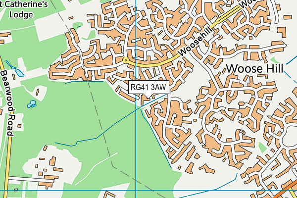 RG41 3AW map - OS VectorMap District (Ordnance Survey)