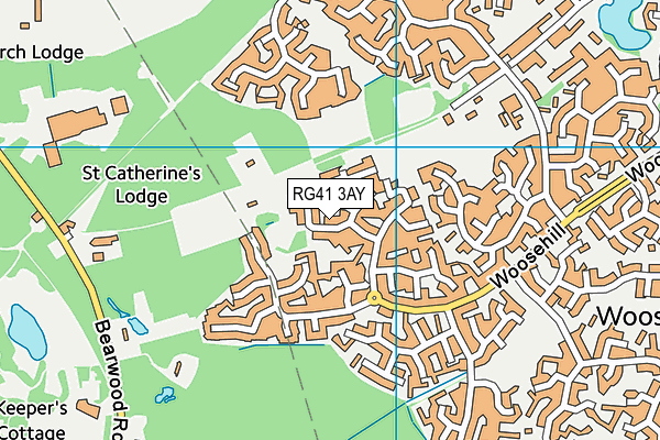 RG41 3AY map - OS VectorMap District (Ordnance Survey)