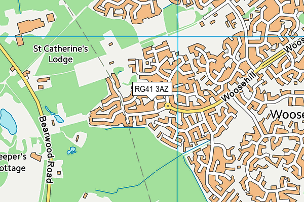 RG41 3AZ map - OS VectorMap District (Ordnance Survey)