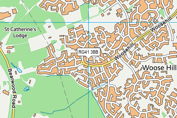 RG41 3BB map - OS VectorMap District (Ordnance Survey)