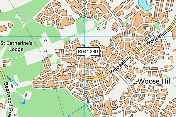 RG41 3BD map - OS VectorMap District (Ordnance Survey)