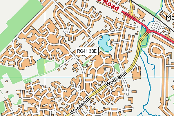 RG41 3BE map - OS VectorMap District (Ordnance Survey)