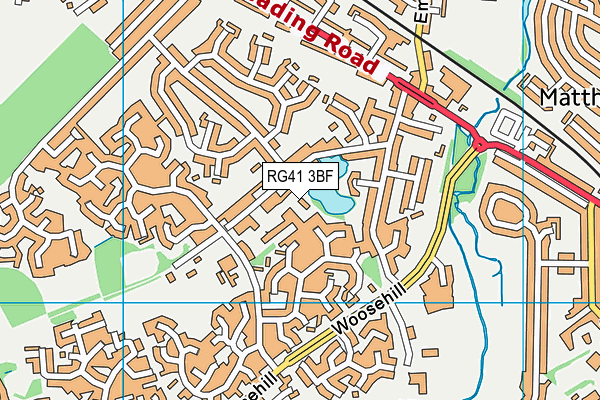 RG41 3BF map - OS VectorMap District (Ordnance Survey)