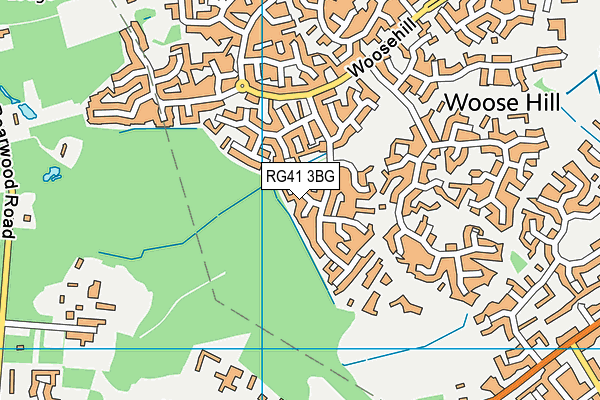 RG41 3BG map - OS VectorMap District (Ordnance Survey)