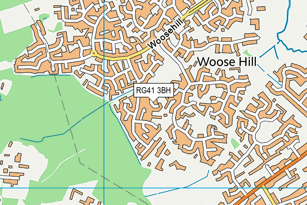 RG41 3BH map - OS VectorMap District (Ordnance Survey)