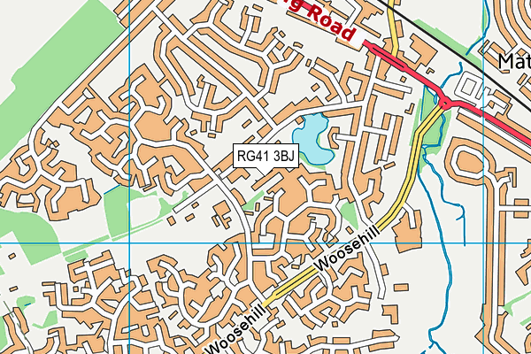 RG41 3BJ map - OS VectorMap District (Ordnance Survey)