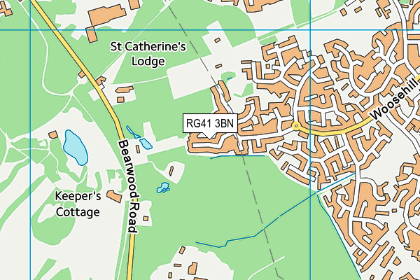 RG41 3BN map - OS VectorMap District (Ordnance Survey)