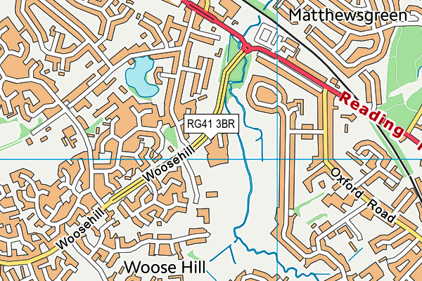 RG41 3BR map - OS VectorMap District (Ordnance Survey)