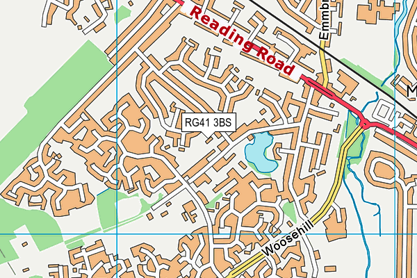 RG41 3BS map - OS VectorMap District (Ordnance Survey)