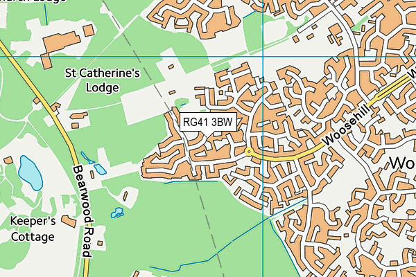 RG41 3BW map - OS VectorMap District (Ordnance Survey)