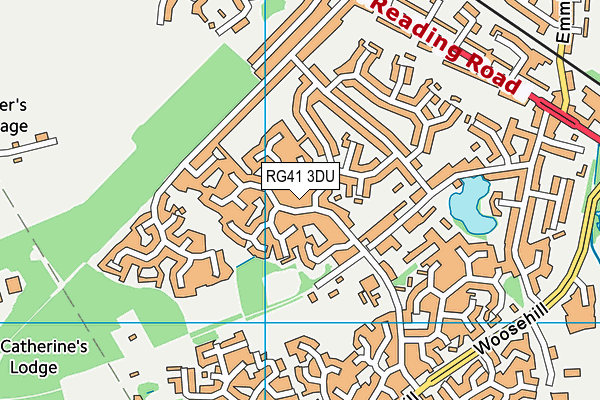 RG41 3DU map - OS VectorMap District (Ordnance Survey)