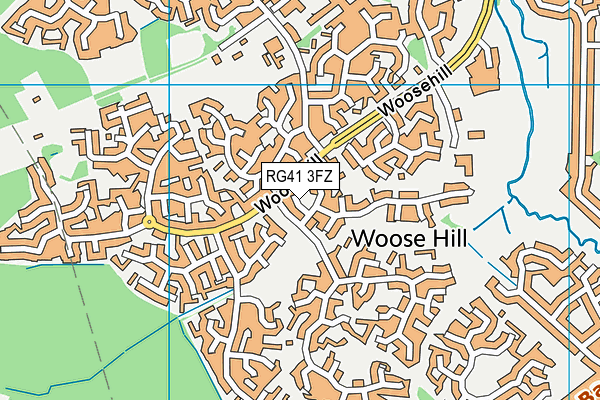 RG41 3FZ map - OS VectorMap District (Ordnance Survey)