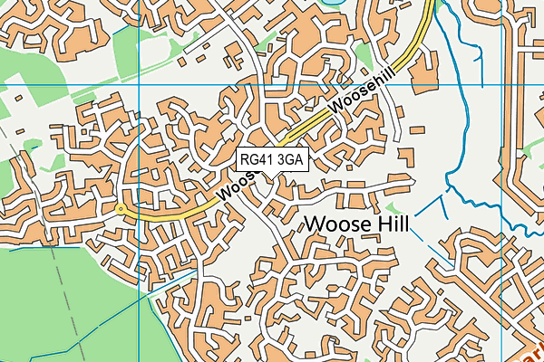 RG41 3GA map - OS VectorMap District (Ordnance Survey)