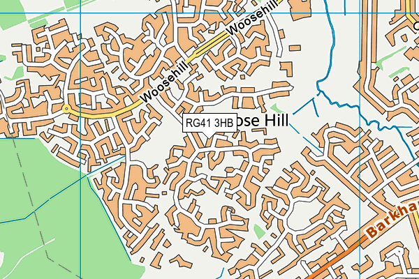 RG41 3HB map - OS VectorMap District (Ordnance Survey)
