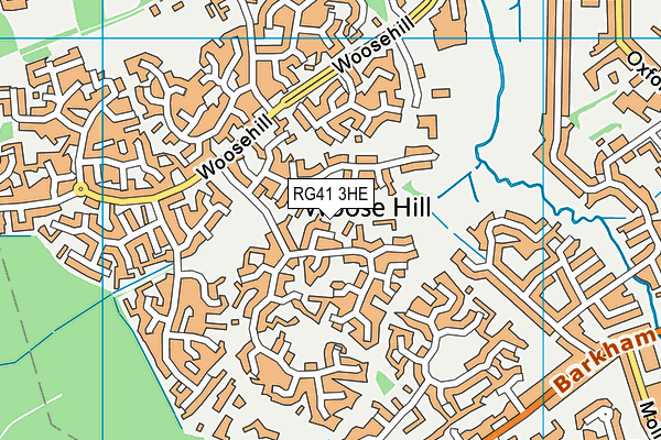 RG41 3HE map - OS VectorMap District (Ordnance Survey)