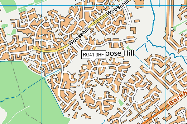 RG41 3HF map - OS VectorMap District (Ordnance Survey)