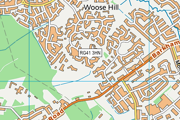 RG41 3HN map - OS VectorMap District (Ordnance Survey)
