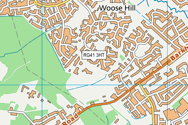 RG41 3HT map - OS VectorMap District (Ordnance Survey)