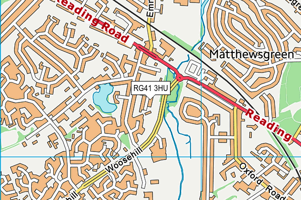 RG41 3HU map - OS VectorMap District (Ordnance Survey)