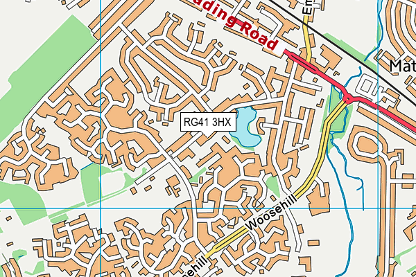 RG41 3HX map - OS VectorMap District (Ordnance Survey)