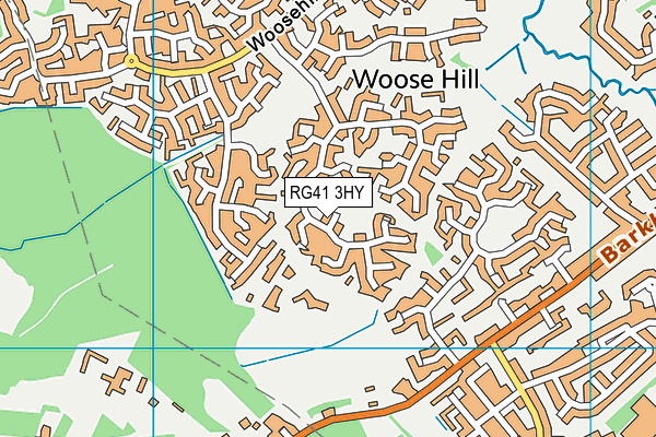 RG41 3HY map - OS VectorMap District (Ordnance Survey)