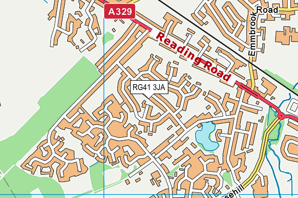 RG41 3JA map - OS VectorMap District (Ordnance Survey)