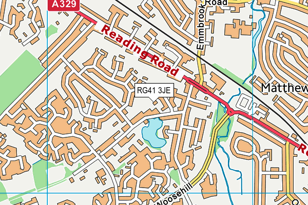 RG41 3JE map - OS VectorMap District (Ordnance Survey)