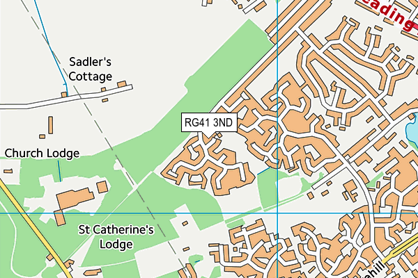 RG41 3ND map - OS VectorMap District (Ordnance Survey)