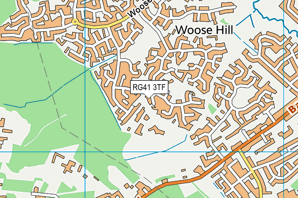 RG41 3TF map - OS VectorMap District (Ordnance Survey)