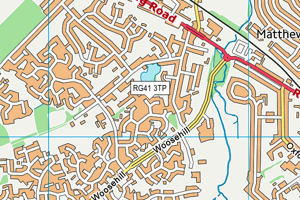 RG41 3TP map - OS VectorMap District (Ordnance Survey)