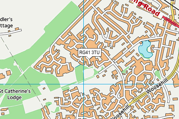 RG41 3TU map - OS VectorMap District (Ordnance Survey)