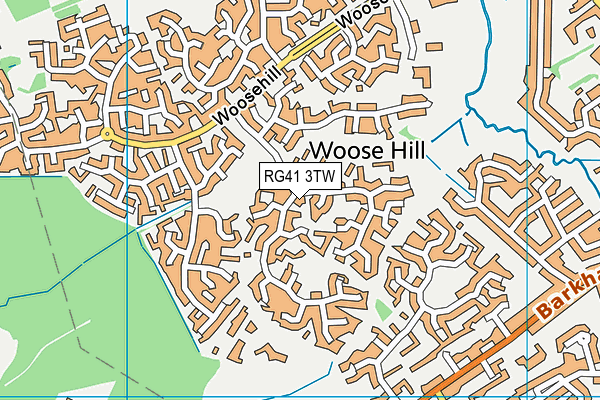 RG41 3TW map - OS VectorMap District (Ordnance Survey)