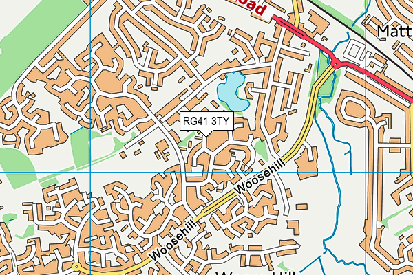 RG41 3TY map - OS VectorMap District (Ordnance Survey)