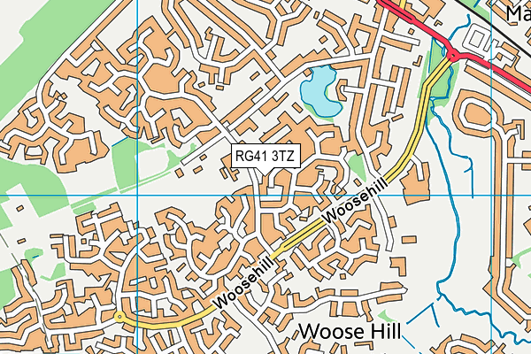 RG41 3TZ map - OS VectorMap District (Ordnance Survey)