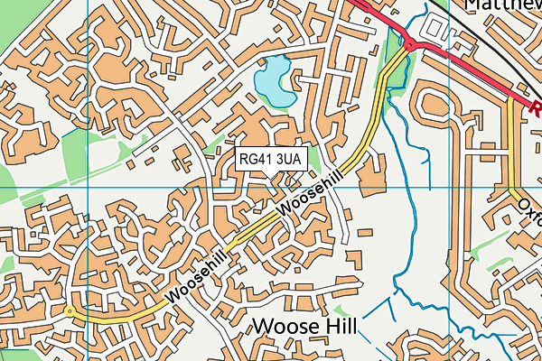 RG41 3UA map - OS VectorMap District (Ordnance Survey)