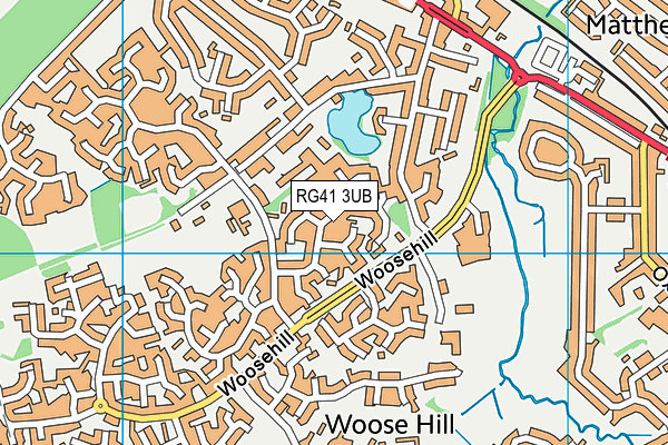 RG41 3UB map - OS VectorMap District (Ordnance Survey)