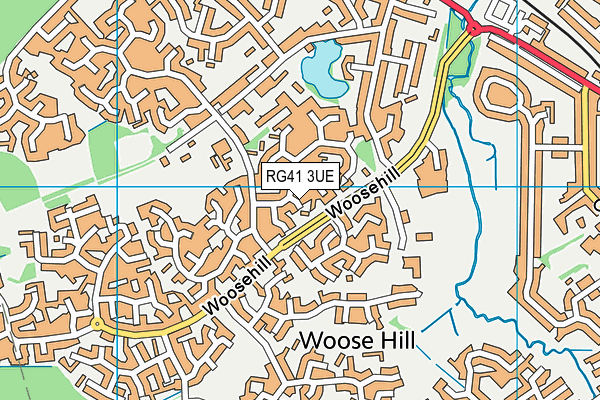 RG41 3UE map - OS VectorMap District (Ordnance Survey)