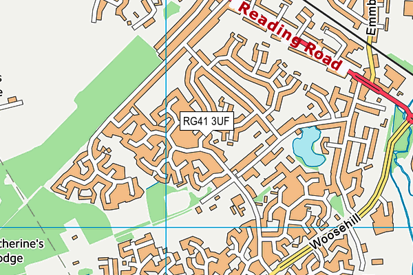 RG41 3UF map - OS VectorMap District (Ordnance Survey)