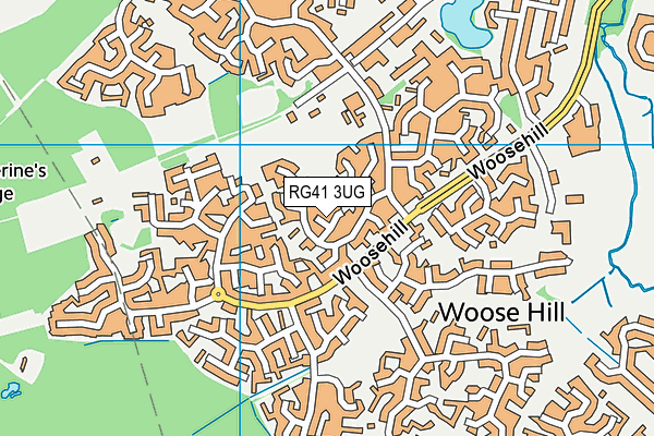 RG41 3UG map - OS VectorMap District (Ordnance Survey)