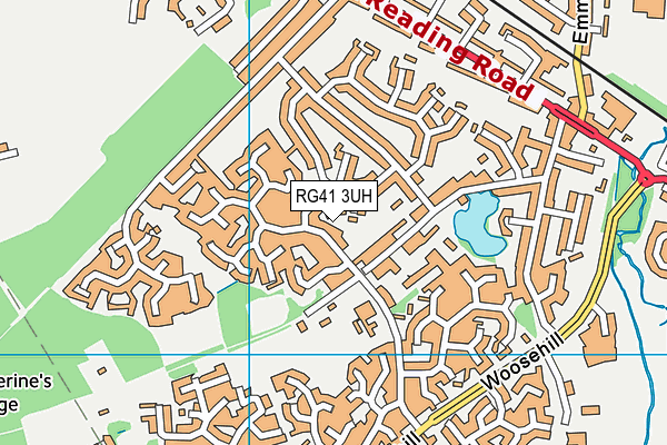 RG41 3UH map - OS VectorMap District (Ordnance Survey)