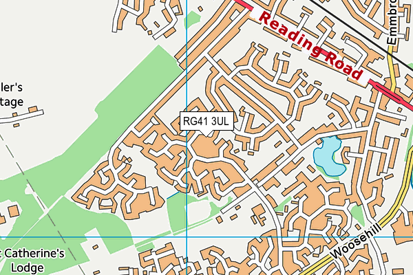 RG41 3UL map - OS VectorMap District (Ordnance Survey)