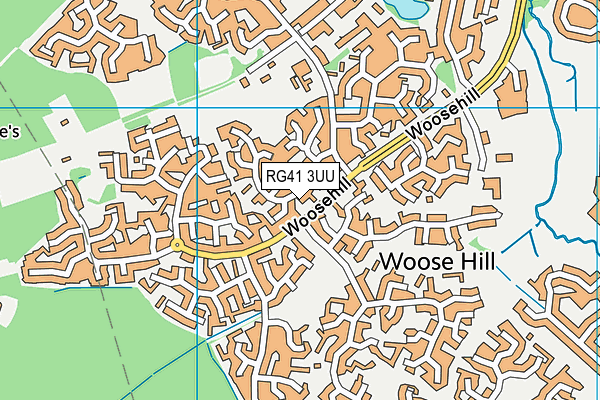 RG41 3UU map - OS VectorMap District (Ordnance Survey)