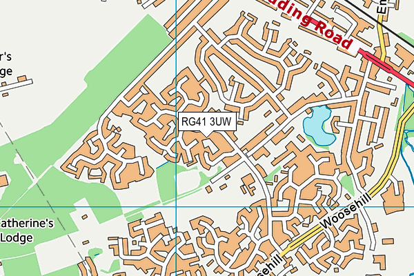 RG41 3UW map - OS VectorMap District (Ordnance Survey)